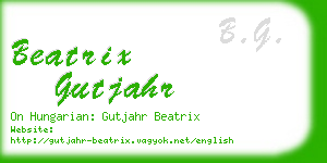 beatrix gutjahr business card